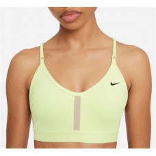 Nike Women's Dri-FIT Indy Light-Support Padded V-Neck Sports Lime Ice Bra