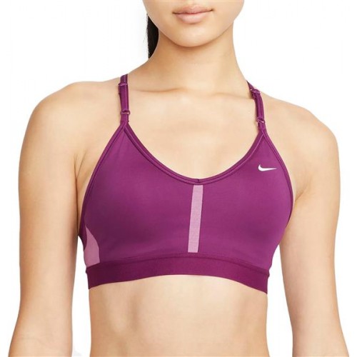 Nike Women's Dri-FIT Indy Light-Support Padded V-Neck Sports Sangria Bra Nike Women's Dri-FIT Indy Light-Support Padded V-Neck Sports Sangria Bra