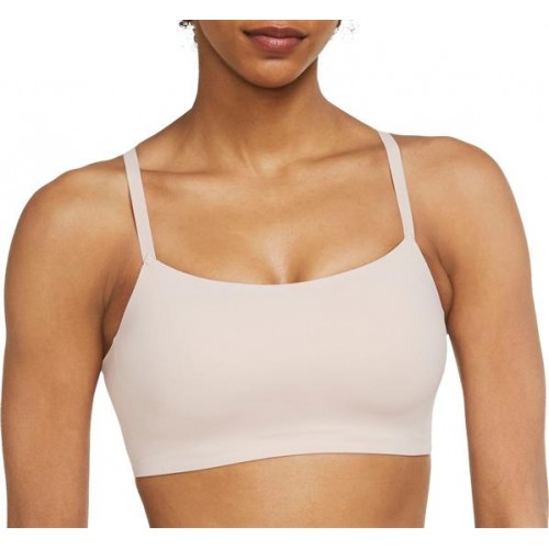 Nike Women's Dri-FIT Indy Luxe Convertible Low Support Sports Pink Oxford Bra Nike Women's Dri-FIT Indy Luxe Convertible Low Support Sports Pink Oxford Bra