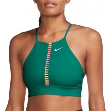 Nike Women's Dri-FIT Indy Rainbow Ladder Crossback Low Support Sports Neptune Green Bra