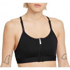 Nike Women's Dri-FIT Indy Zip-Front Low Support Padded Sports Black Bra