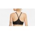 Nike Women's Dri-FIT Indy Zip-Front Low Support Padded Sports Black Bra