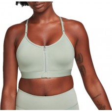 Nike Women's Dri-FIT Indy Zip-Front Low Support Padded Sports Jade Smoke Bra Nike Women's Dri-FIT Indy Zip-Front Low Support Padded Sports Jade Smoke Bra