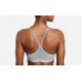 Nike Women's Dri-FIT Indy Zip-Front Low Support Padded Sports Particle Grey Bra