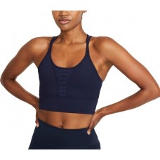Nike Women's Dri-FIT Laced Cropped Training Tank Blackened Blue Top