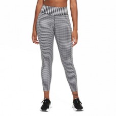 Nike Women's Dri-FIT One Icon Clash Mid-Rise 7/8 Printed White Leggings
