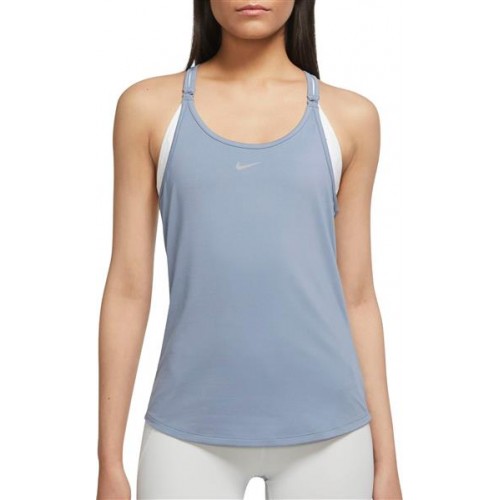 Nike Women's Dri-FIT One Luxe Slim Fit Strappy Tank Ashen Slate Top Nike Women's Dri-FIT One Luxe Slim Fit Strappy Tank Ashen Slate Top