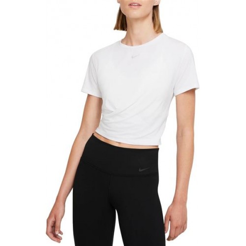 Nike Women's Dri-FIT One Luxe Twist Short-Sleeve White Top Nike Women's Dri-FIT One Luxe Twist Short-Sleeve White Top