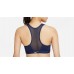 Nike Women's Dri-FIT Swoosh Zip-Front Medium-Support Padded Sports Midnight Navy Bra Nike Women's Dri-FIT Swoosh Zip-Front Medium-Support Padded Sports Midnight Navy Bra