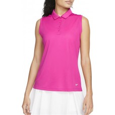 Nike Women's Dri-Fit Victory Sleeveless Golf Active Pink Polo Nike Women's Dri-Fit Victory Sleeveless Golf Active Pink Polo