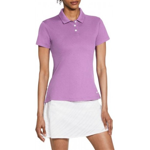 Nike Women's Dri-FIT Victory Textured Short Sleeve Golf Violet Shock/Red Plum/Wht Polo Nike Women's Dri-FIT Victory Textured Short Sleeve Golf Violet Shock/Red Plum/Wht Polo