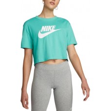Nike Women's Essential Futura Crop Washed Teal Top Nike Women's Essential Futura Crop Washed Teal Top