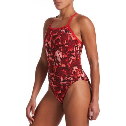 Nike Women's Fire Racerback One Piece University Red Swimsuit Nike Women's Fire Racerback One Piece University Red Swimsuit