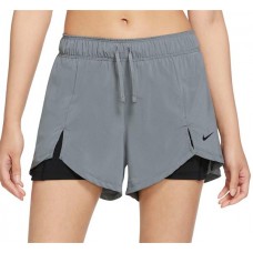 Nike Women's Flex Essential 2-in-1 Smoke Grey/Black Shorts Nike Women's Flex Essential 2-in-1 Smoke Grey/Black Shorts