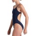 Nike Women's Hydrastrong Solid Cut-Out Back One Piece Midnight Navy Swimsuit Nike Women's Hydrastrong Solid Cut-Out Back One Piece Midnight Navy Swimsuit