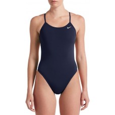 Nike Women's Hydrastrong Solid Cut-Out Back One Piece Midnight Navy Swimsuit Nike Women's Hydrastrong Solid Cut-Out Back One Piece Midnight Navy Swimsuit