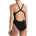 Nike Women's HydraStrong Solid Fastback One Piece Black Swimsuit Nike Women's HydraStrong Solid Fastback One Piece Black Swimsuit