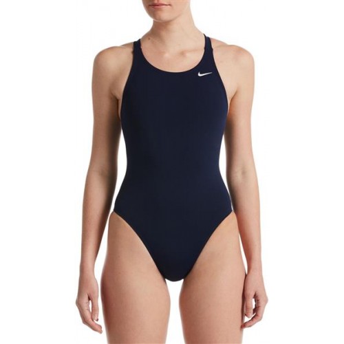 Nike Women's HydraStrong Solid Fastback One Piece Midnight Navy Swimsuit Nike Women's HydraStrong Solid Fastback One Piece Midnight Navy Swimsuit