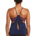 Nike Women's Neon Leaf Layered Midnight Navy Tankini