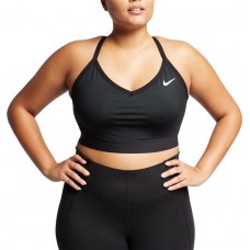 Nike Women's Plus Size Solid Indy Sports Black Bra