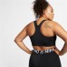 Nike Women's Plus Size Solid Unpadded Sports Black Bra