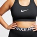 Nike Women's Plus Size Solid Unpadded Sports Black Bra