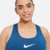 Nike Women's Plus Size Solid Unpadded Sports Court Blue Bra