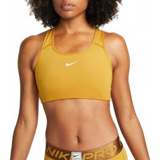 Nike Women's Pro Swoosh Medium-Support Padded Sports Gold Suede Bra Nike Women's Pro Swoosh Medium-Support Padded Sports Gold Suede Bra