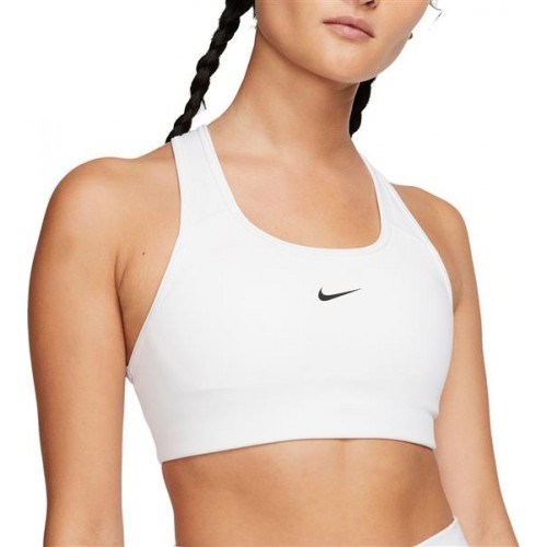 Nike Women's Pro Swoosh Medium-Support Padded Sports White Bra Nike Women's Pro Swoosh Medium-Support Padded Sports White Bra