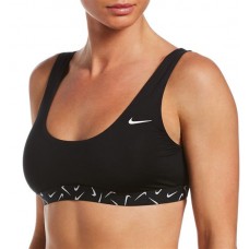 Nike Women's Scoop Neck Bikini Black Top