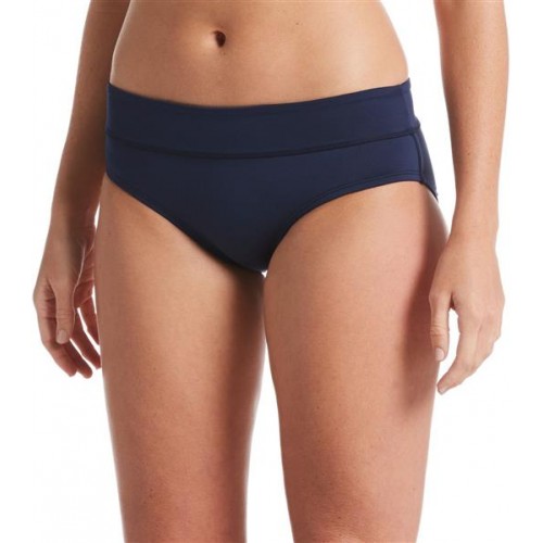 Nike Women's Solid Full Brief Swimsuit Midnight Navy Bottoms Nike Women's Solid Full Brief Swimsuit Midnight Navy Bottoms