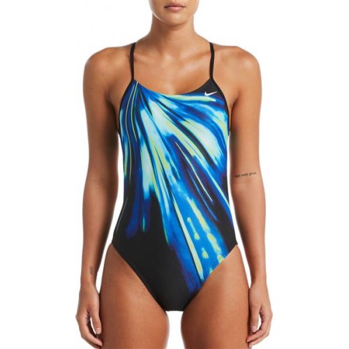 Nike Women's Space Highway Cut-Out One Piece Game Royal Swimsuit Nike Women's Space Highway Cut-Out One Piece Game Royal Swimsuit