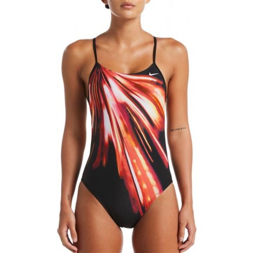 Nike Women's Space Highway Cut-Out One Piece University Red Swimsuit Nike Women's Space Highway Cut-Out One Piece University Red Swimsuit