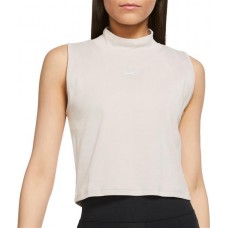 Nike Women's Sportswear Collection Essentials Mock Tank Cream Top