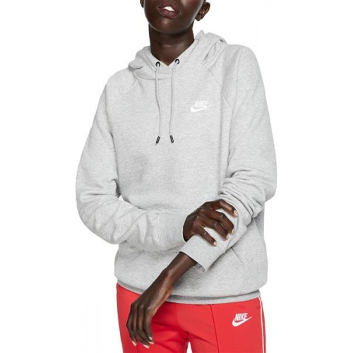 Nike Women's Sportswear Essential Fleece Pullover Dk Grey Heather Hoodie Nike Women's Sportswear Essential Fleece Pullover Dk Grey Heather Hoodie