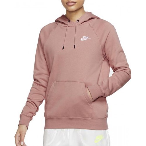 Nike Women's Sportswear Essential Fleece Pullover Rose Whisper Hoodie Nike Women's Sportswear Essential Fleece Pullover Rose Whisper Hoodie