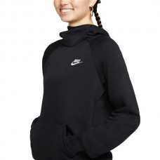 Nike Women's Sportswear Essential Funnel Neck Fleece Black Hoodie