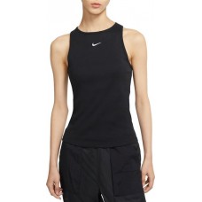 Nike Women's Sportswear Essential Ribbed Tank Black Top