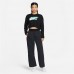 Nike Women's Sportswear Icon Clash Oversized Fleece Crewneck Black Sweatshirt Nike Women's Sportswear Icon Clash Oversized Fleece Crewneck Black Sweatshirt