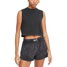 Nike Women's Sportswear Washed Cropped Tank Black Top