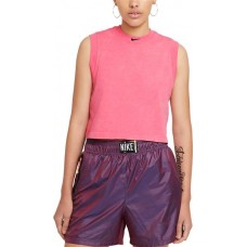 Nike Women's Sportswear Washed Cropped Tank Sunset Pulse Top