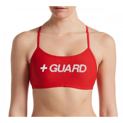 Nike Women's Swim Guard Racerback Bikini University Red Top Nike Women's Swim Guard Racerback Bikini University Red Top