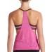 Nike Women's Texture Stripe Layered Tankini Fire Pink Top Nike Women's Texture Stripe Layered Tankini Fire Pink Top