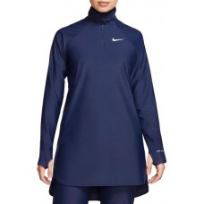 Nike Women's Victory Full Coverage Solid Swim Midnight Navy Tunic