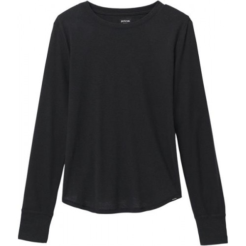 prAna Women's Cozy Up Long Sleeve Black T-Shirt prAna Women's Cozy Up Long Sleeve Black T-Shirt