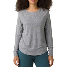 prAna Women's Cozy Up Long Sleeve Heather Grey T-Shirt