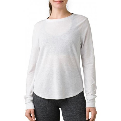prAna Women's Cozy Up Long Sleeve White T-Shirt prAna Women's Cozy Up Long Sleeve White T-Shirt