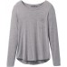 prAna Women's Foundation Crew Long Sleeve Heather Grey Shirt prAna Women's Foundation Crew Long Sleeve Heather Grey Shirt