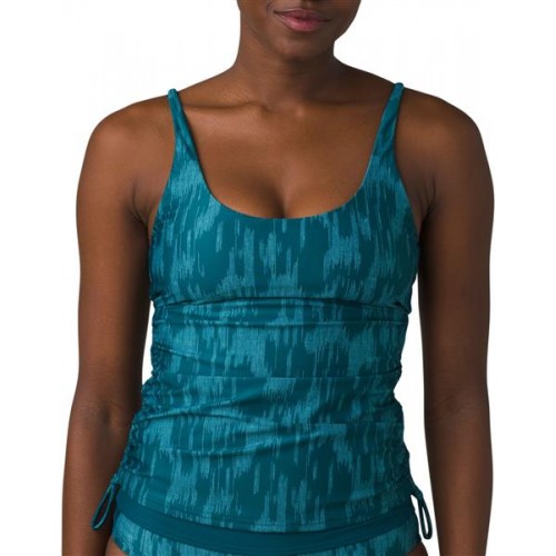 prAna Women's Melody Tankini Deep Verde Ikat Top prAna Women's Melody Tankini Deep Verde Ikat Top