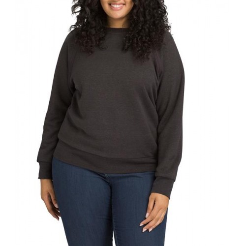 prAna Women's Plus Size Cozy Up Charcoal Heather Sweatshirt prAna Women's Plus Size Cozy Up Charcoal Heather Sweatshirt